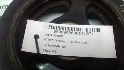 Second-hand car spare part crankshaft pulley for citroen c2 audace oem iam references 9654961080  