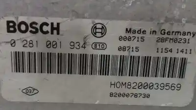 Pezzo di ricambio per auto di seconda mano centralina motore per renault scenic (ja..) 1.9 dci authentique riferimenti oem iam 0281001934  8200039569