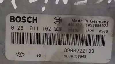Pezzo di ricambio per auto di seconda mano centralina motore per renault scenic rx4 (ja0) 1.9 dci diesel cat riferimenti oem iam 0281011102 8200153945 8200222133