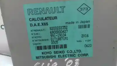 Автозапчастина б/у електронний модуль для renault clio ii fase ii (b/cb0) authentique посилання на oem iam 8200222352 99119104 6900000427
