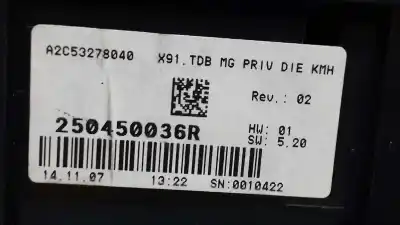 Peça sobressalente para automóvel em segunda mão quadrante por renault laguna iii 2.0 d referências oem iam a2c53172264 250450036r a2c53215297