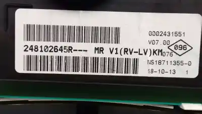 Peça sobressalente para automóvel em segunda mão quadrante por dacia sandero ambiance referências oem iam 248102645r  