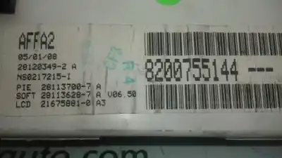 Second-hand car spare part multifunction display for renault clio iii exception oem iam references 8200755144  281203492a