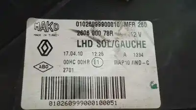 Peça sobressalente para automóvel em segunda mão farol / farolim esquerdo por renault fluence dynamique referências oem iam 260600078  