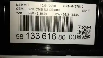 Peça sobressalente para automóvel em segunda mão quadrante por citroen c3 pure tech referências oem iam 981336168000  sn10437810