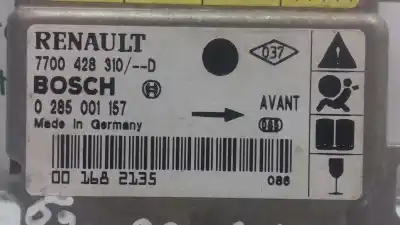 Second-hand car spare part airbag control unit for renault clio ii fase i (b/cbo) 1.9 dti diesel 80 cv / 59 kw oem iam references 7700428310d  0285001157