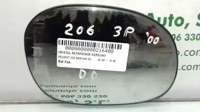 Second-hand car spare part Right Wing Mirror Glass for PEUGEOT 206 BERLINA XS-Line OEM IAM references   