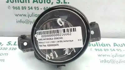 Автозапчастина б/у правий протитуман для RENAULT CLIO II FASE II (B/CB0) Authentique Посилання на OEM IAM 8200002470  89201782
