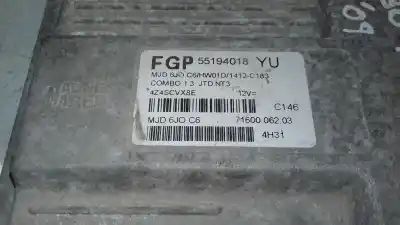 Peça sobressalente para automóvel em segunda mão centralina de motor uce por opel combo familiar referências oem iam 55194018yu  7160006203