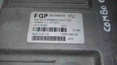 Peça sobressalente para automóvel em segunda mão centralina de motor uce por opel combo familiar referências oem iam 55194018yu  7160006203