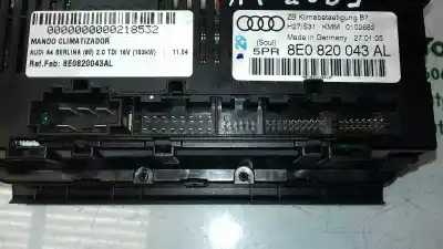 Peça sobressalente para automóvel em segunda mão comando de sofagem (chauffage / ar condicionado) por audi a4 berlina (8e) 2.0 tdi referências oem iam 8e0820043al zb klimabetaetigung b7 