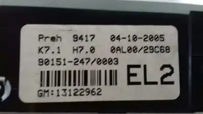 Second-hand car spare part climate control for opel astra gtc enjoy oem iam references 13122962  90151247