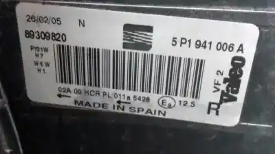 Second-hand car spare part right headlight for seat toledo (5p2) reference oem iam references 5p1941006a  89309820