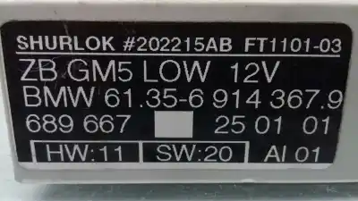 Second-hand car spare part power management control unit for bmw serie 3 compact (e46) 316ti oem iam references 613569143679  689667