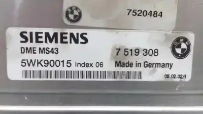Second-hand car spare part ecu engine control for bmw serie 3 coupe (e46) 320 ci oem iam references 7519308 7520484 5wk90015