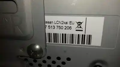 Peça sobressalente para automóvel em segunda mão sistema de áudio / rádio cd por nissan note acenta referências oem iam 7513750206  259153vv1a