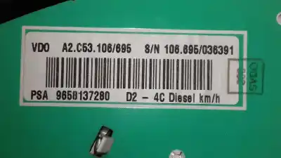 Peça sobressalente para automóvel em segunda mão quadrante por peugeot 407 sw sr confort referências oem iam 9658137280 a2c53106695 a2c53014407g