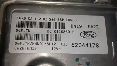 Peça sobressalente para automóvel em segunda mão centralina de motor uce por ford ka (ccu) titanium referências oem iam 52044178  bc0116860h