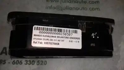 Second-hand car spare part left front power window switch for hyundai coupe (gk) 2.0 16v cat oem iam references 9357027000a  9357027100b