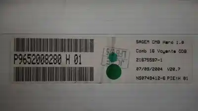 Peça sobressalente para automóvel em segunda mão quadrante por citroen c2 sx referências oem iam p9652008280h 216672523 216755971