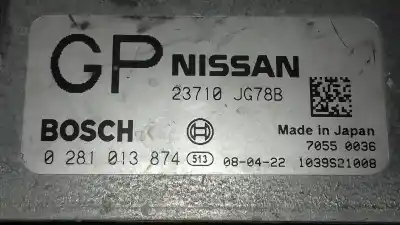 Second-hand car spare part ecu engine control for nissan x-trail (t31) le oem iam references 23710jg78b  0281013874