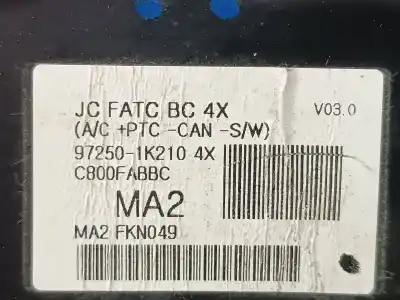 Second-hand car spare part climate control for hyundai ix20 gl classic oem iam references 972501k2104x  972501k210