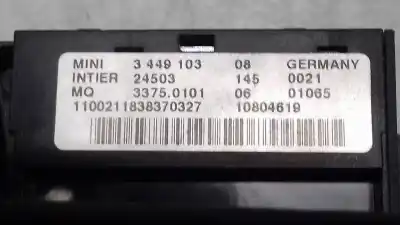 Second-hand car spare part ignition switch for bmw mini (r56) one oem iam references 3449103 n0503219 33750101