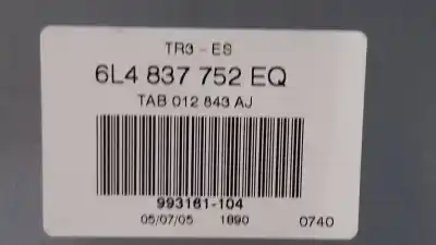 Tweedehands auto-onderdeel regelaar rechts voor ruit voor seat cordoba berlina (6l2) reference oem iam-referenties 6l4837752eq  6l4837756s