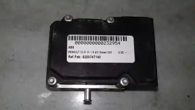 Peça sobressalente para automóvel em segunda mão abs por renault clio iii exception referências oem iam 8200747140 0265232077 0265800559