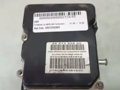 Peça sobressalente para automóvel em segunda mão abs por citroen c4 berlina collection referências oem iam 9657352680 0265950370 0265234144