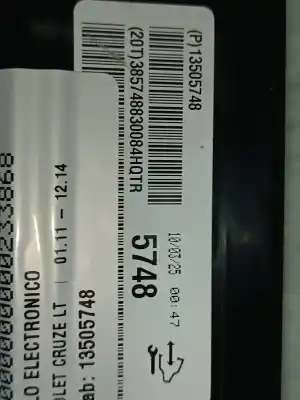 Second-hand car spare part electronic module for chevrolet cruze lt oem iam references 13505748  385748830084hqtr