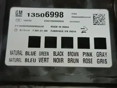 Second-hand car spare part electronic module for opel mokka excellence oem iam references 13506998  