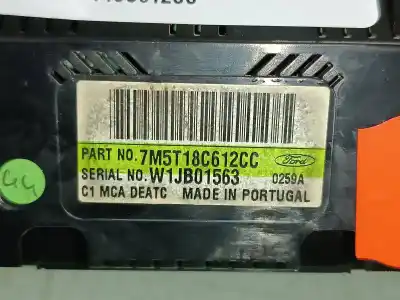 Second-hand car spare part climate control for ford focus lim. (cb4) titanium oem iam references 7m5t18c612cc  w1jb01563