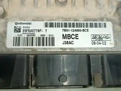 Second-hand car spare part ecu engine control for ford focus lim. (cb4) titanium oem iam references 7m5112a650bce  5ws40778f