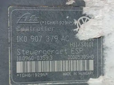 Peça sobressalente para automóvel em segunda mão abs por seat leon (1p1) reference referências oem iam 1k0614517af  1k0907379ac