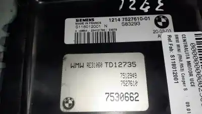 Second-hand car spare part ecu engine control for bmw mini (r50,r53) cooper s oem iam references s118012001  1214752761001