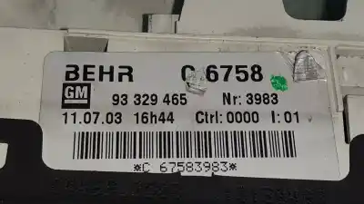 Peça sobressalente para automóvel em segunda mão comando de sofagem (chauffage / ar condicionado)  por opel meriva 1.7 16v cdti cat referências oem iam 93329465  13130493