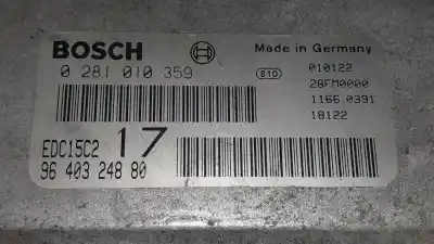 Pezzo di ricambio per auto di seconda mano centralina motore per citroen jumpy 2.0 hdi sx caja cerrada acristalada riferimenti oem iam 0281010359  9640324880