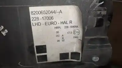 Second-hand car spare part right headlight for renault modus confort dynamique oem iam references 8200652044  8200652044a