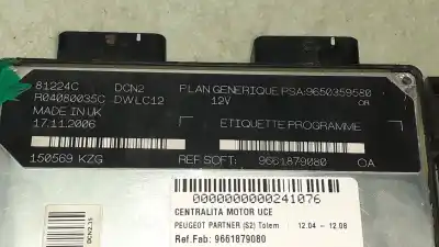 Second-hand car spare part ecu engine control for peugeot partner (s2) totem oem iam references 9661879080 9650359580 
