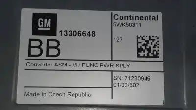 Pezzo di ricambio per auto di seconda mano modulo elettronico per opel adam unlimited ecoflex riferimenti oem iam 13306648  5wk50311