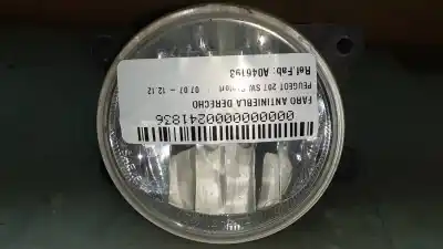 Peça sobressalente para automóvel em segunda mão farol / projetor de nevoeiro direito por peugeot 207 confort referências oem iam a046193