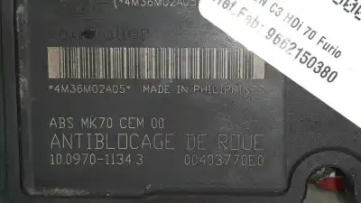 Peça sobressalente para automóvel em segunda mão abs por citroen c3 hdi 70 furio referências oem iam 9662150380 4m36m02a05 00403770e0