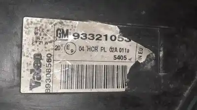 Second-hand car spare part right headlight for opel meriva blue line oem iam references 93321053  