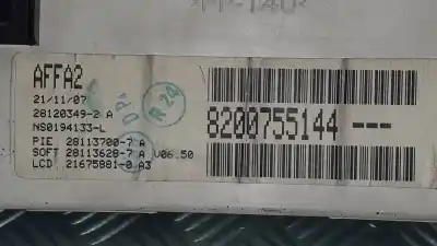 Second-hand car spare part multifunction display for renault kangoo dynamique oem iam references 8200755144 216751791 281203492a