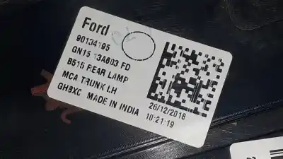 Second-hand car spare part interior left tailgate light for ford ecosport (cr6) titanium oem iam references gn1513a603fd  90134195