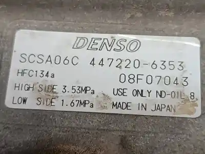 Second-hand car spare part air conditioning compressor for toyota corolla (e12) 1.6 16v oem iam references 4472206353  scsa06c