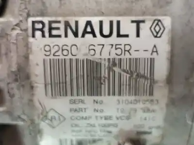 Peça sobressalente para automóvel em segunda mão compressor de ar condicionado a/a a/c por dacia sandero ambiance referências oem iam 926006775ra  vcs141c