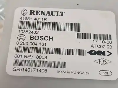 Second-hand car spare part electronic module for dacia duster ambiance 4x2 oem iam references 416514011r  0260004181