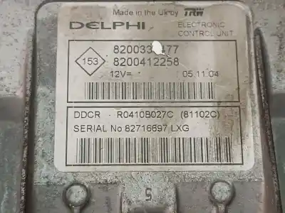 Second-hand car spare part ecu engine control for renault clio ii fase ii (b/cb0) authentique oem iam references 8200412258  8200331477